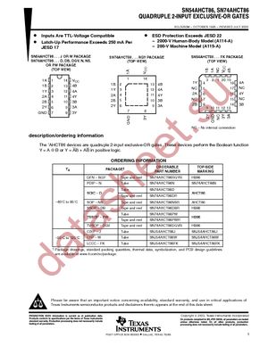 SN74AHCT86PWE4 datasheet  